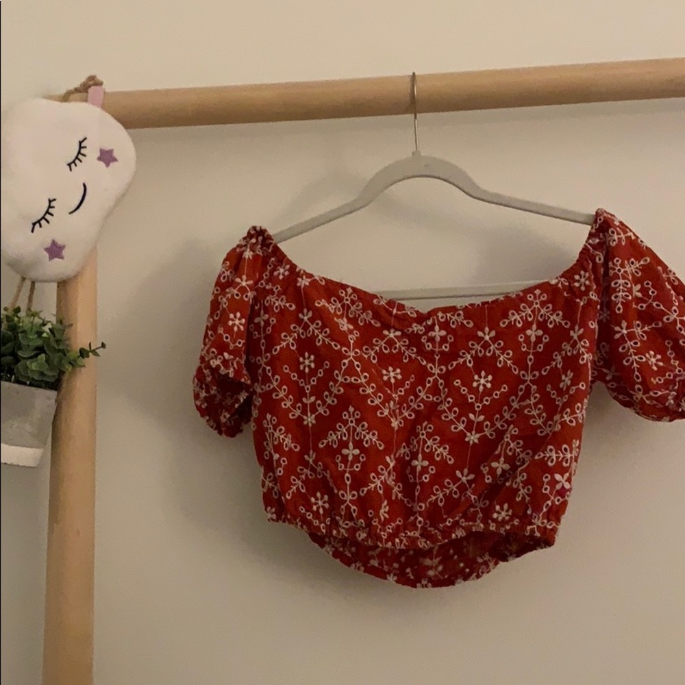 F21 Over The Shoulder Top